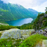 Lake in mountains. Morskie Oko in Tatry.